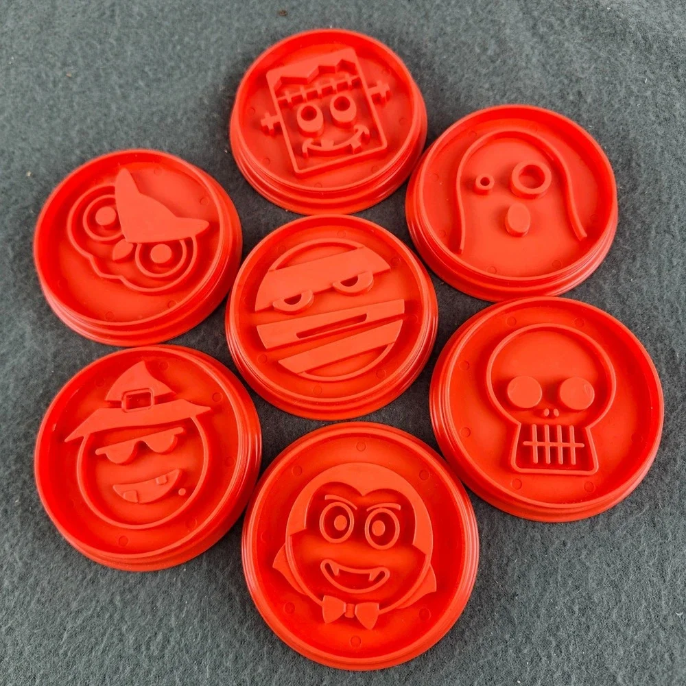 Pampered Chef Set‎ of 7 Orange Round 3.5